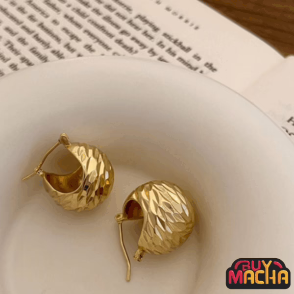 Bold gold statement earrings